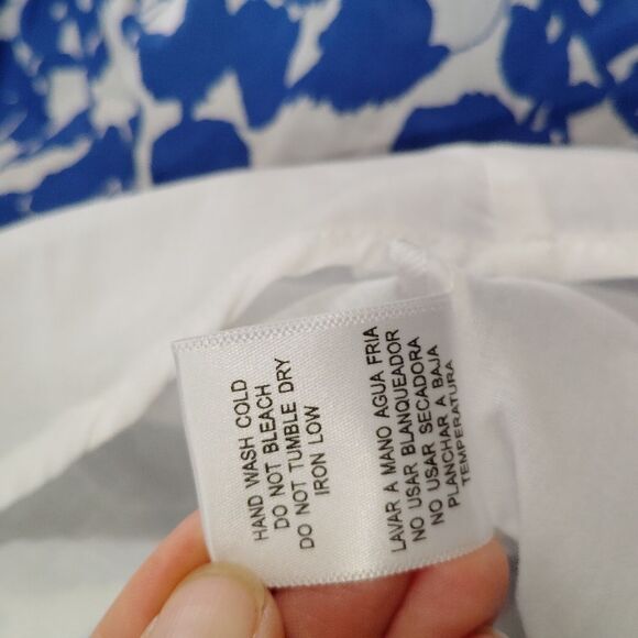 Hyacinth House Blue Seaport Tie Back Floral Midi Dress Cottagecore L - Picture 10 of 11